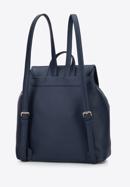 Women's woven front backpack, navy blue-grey, 95-4Y-513-9, Photo 2