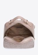 Women's quilted faux leather backpack, beige, 97-4Y-607-9, Photo 3