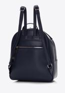 Quilted faux leather backpack, navy blue, 97-4Y-759-N, Photo 2