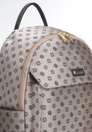 Women's jacquard backpack, beige, 95-4-905-N, Photo 4