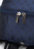 Women's jacquard backpack, navy blue, 95-4-905-8, Photo 4