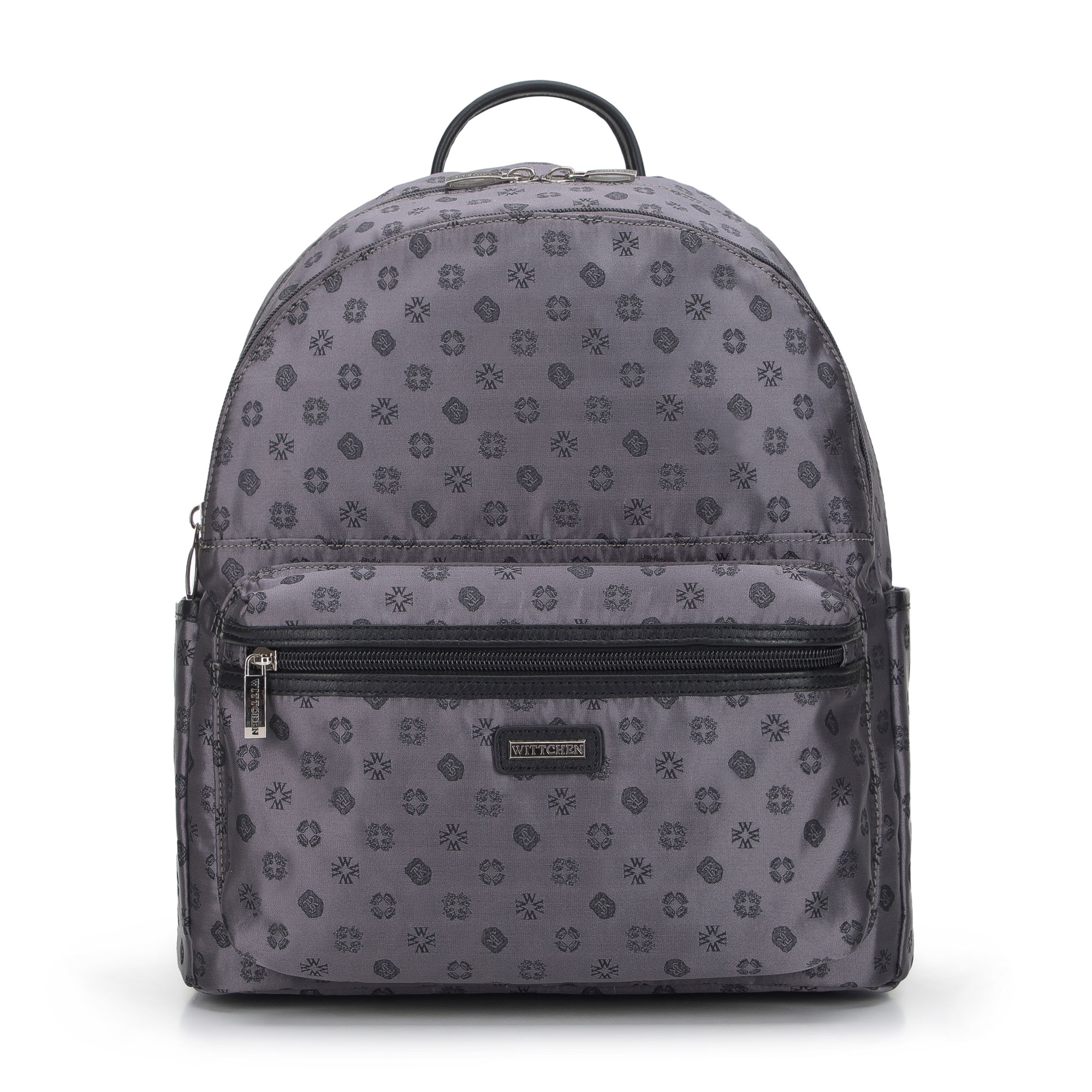 Dámsky dvojkomorový ruksak zo žakáru sivý 95-4-906-8