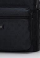 Damski plecak z żakardu dwukomorowy, czarny, 95-4-906-N, Zdjęcie 4