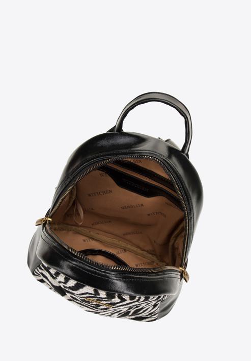 Women's animal print backpack, black, 98-4Y-005-X1, Photo 3