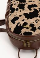 Women's animal print backpack, brown, 98-4Y-005-X1, Photo 4