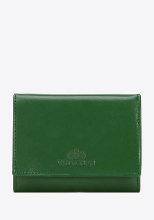 Damski portfel skórzany klasyczny średni zielony