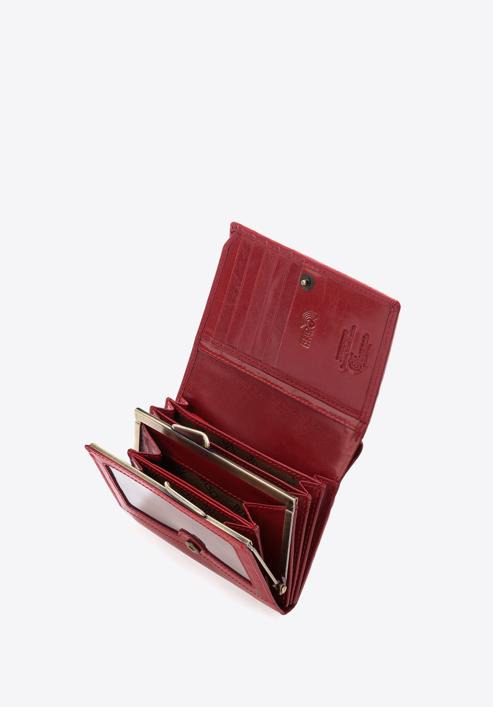 Damski portfel skórzany klasyczny średni, czerwony, 14-1-070-L0, Zdjęcie 3