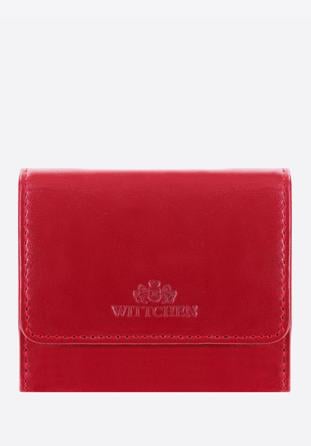 Damski portfel skórzany mały czerwony