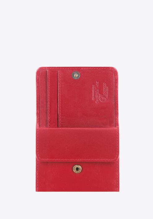 Damski portfel skórzany mały, czerwony, 14-1-078-L91, Zdjęcie 2