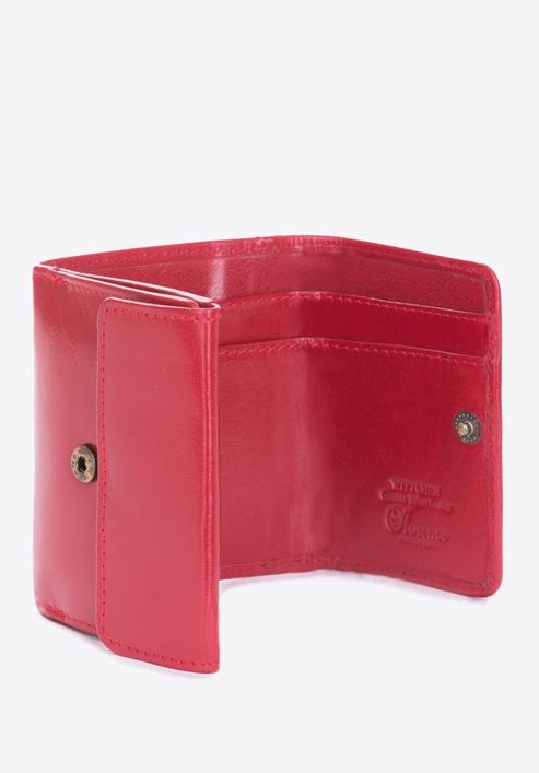 Damski portfel skórzany mały, czerwony, 14-1-078-L91, Zdjęcie 4