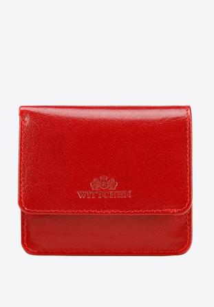 Damski portfel skórzany mini, czerwony, 14-2-003-3, Zdjęcie 1