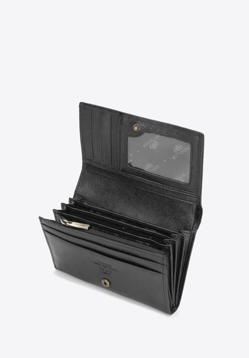 Damski portfel skórzany minimalistyczny, czarny, 21-1-081-1M, Zdjęcie 3