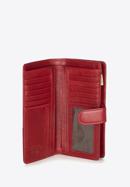 Damski portfel skórzany na napę średni, czerwony, 21-1-028-10, Zdjęcie 4