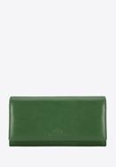 Damski portfel skórzany o prostym kroju, zielony, 14-1-052-LB, Zdjęcie 1