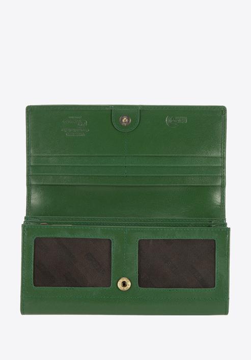 Damski portfel skórzany o prostym kroju, zielony, 14-1-052-L0, Zdjęcie 2