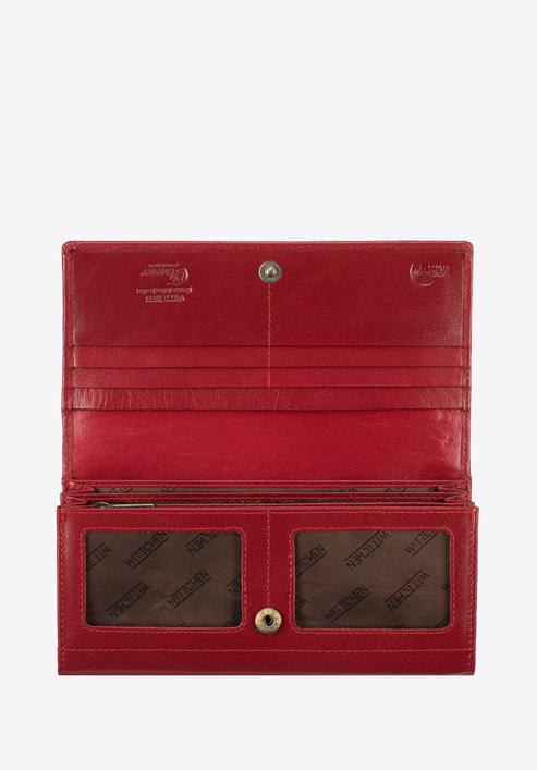 Damski portfel skórzany o prostym kroju, czerwony, 14-1-052-L0, Zdjęcie 2