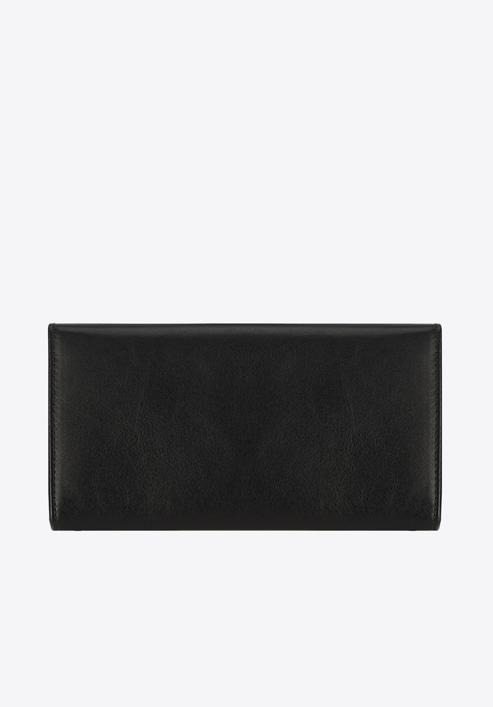 Damski portfel skórzany o prostym kroju, czarny, 14-1-052-L0, Zdjęcie 4