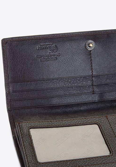 Damski portfel skórzany o prostym kroju, brązowy, 14-1-052-L5, Zdjęcie 4