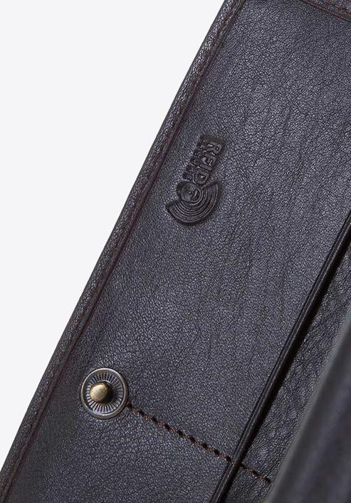 Damski portfel skórzany o prostym kroju, brązowy, 14-1-052-L5, Zdjęcie 5