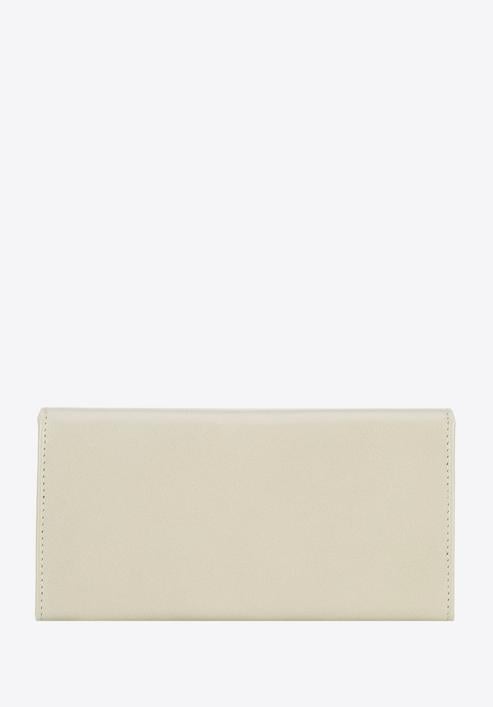 Damski portfel skórzany o prostym kroju, beżowy, 14-1-052-L0, Zdjęcie 6