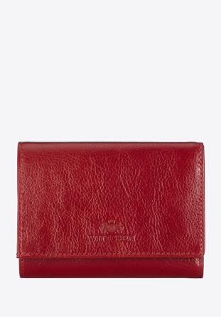 Damski portfel skórzany poziomy, czerwony, 21-1-071-30, Zdjęcie 1