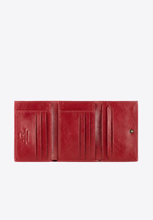 Damski portfel skórzany poziomy, czerwony, 21-1-071-30, Zdjęcie 2