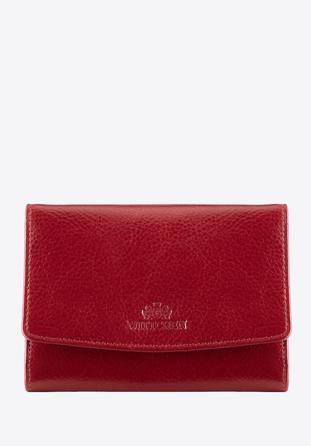 Damski portfel skórzany średni czerwony