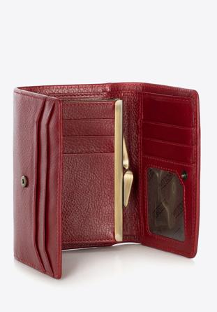 Damski portfel skórzany średni, czerwony, 21-1-062-30, Zdjęcie 1