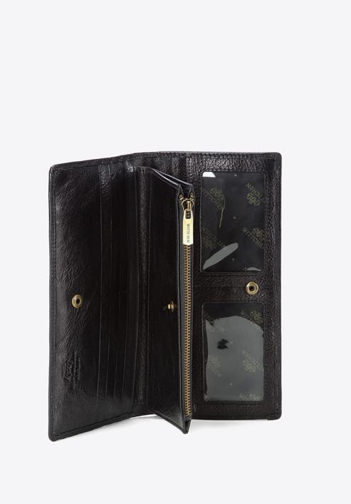 Damski portfel skórzany stylowy na napę, czarny, 21-1-500-1, Zdjęcie 4