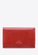 Damski portfel skórzany stylowy średni, czerwony, 21-1-361-3, Zdjęcie 1