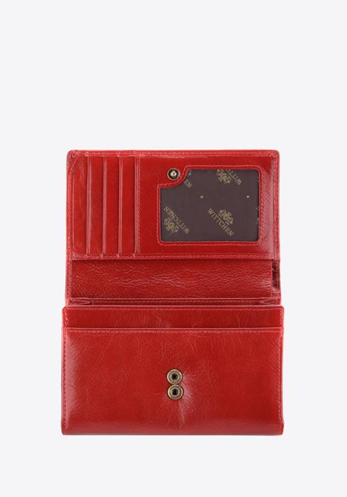 Damski portfel skórzany stylowy średni, czerwony, 21-1-361-3, Zdjęcie 2