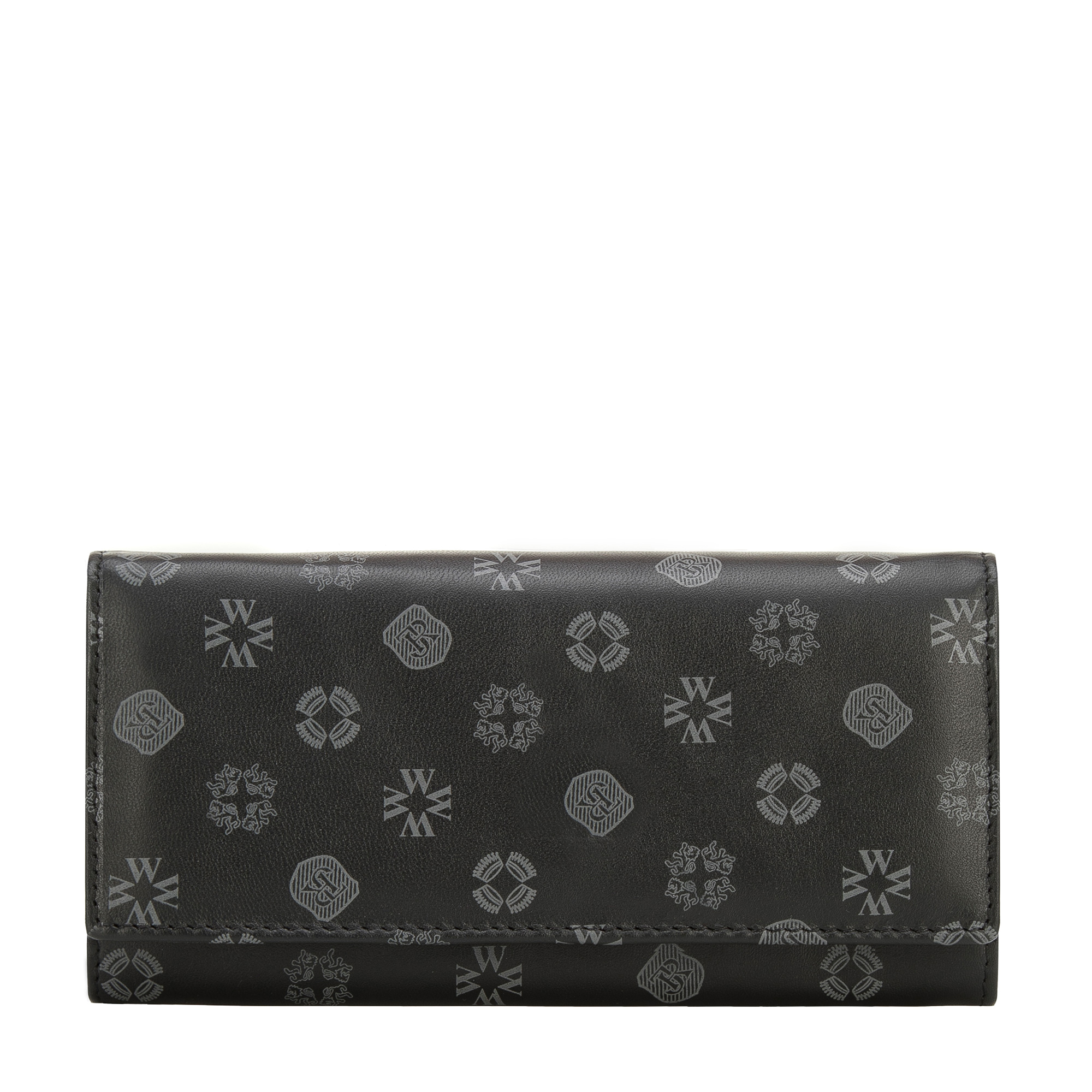 E-shop Dámska kožená peňaženka s monogramovým vzorom, veľká 34-1-082-1B