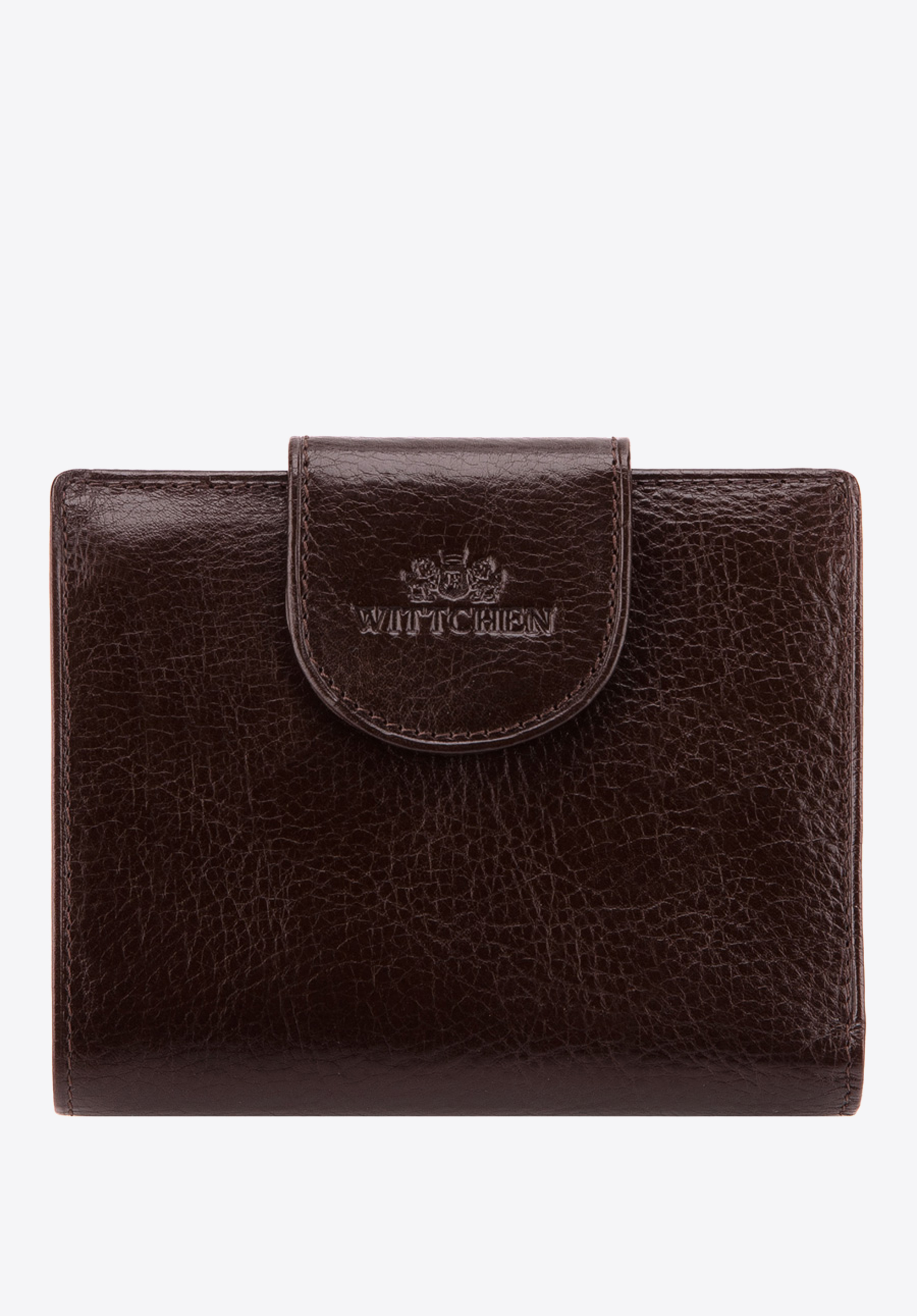 Damski portfel skórzany z elegancką napą, brązowy, 21-1-362-4, Zdjęcie 1