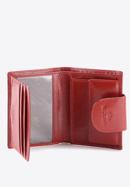 Damski portfel skórzany z elegancką napą, czerwony, 21-1-362-10, Zdjęcie 4