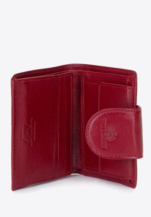 Damski portfel skórzany z elegancką napą, bordowy, 21-1-362-30, Zdjęcie 1