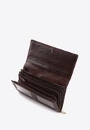 Damski portfel skórzany z herbem duży, brązowy, 10-1-052-1, Zdjęcie 3