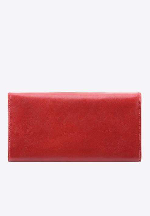 Damski portfel skórzany z herbem duży, czerwony, 10-1-052-1, Zdjęcie 4