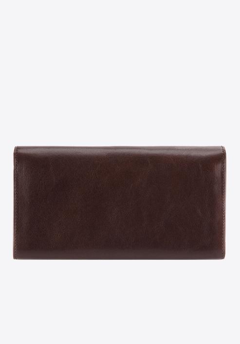 Damski portfel skórzany z herbem duży, brązowy, 10-1-052-1, Zdjęcie 4