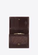 Damski portfel skórzany z herbem na napę, brązowy, 10-1-070-3, Zdjęcie 2