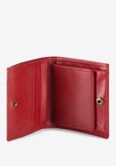 Damski portfel skórzany z herbem na zatrzask, czerwony, 10-1-065-1, Zdjęcie 3