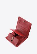 Damski portfel skórzany z herbem na zatrzask, czerwony, 10-1-065-4, Zdjęcie 4