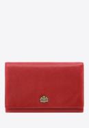 Damski portfel skórzany z herbem średni, czerwony, 10-1-081-1, Zdjęcie 1
