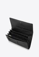 Women's leather wallet with a zip pocket, black, 21-1-052-10L, Photo 3