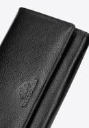 Damski portfel skórzany z kieszenią na suwak, czarny, 21-1-052-10L, Zdjęcie 5