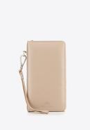 Women's leather wristlet wallet with a phone pocket, beige, 26-2-444-3, Photo 1
