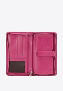 Damski portfel skórzany z kieszenią na telefon, różowy, 26-2-444-3, Zdjęcie 2