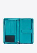 Women's leather wristlet wallet with a phone pocket, turquoise, 26-2-444-T, Photo 2