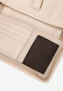 Women's leather wristlet wallet with a phone pocket, beige, 26-2-444-B, Photo 4