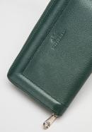 Damski portfel skórzany z ozdobnym brzegiem duży, zielony, 14-1-936-0, Zdjęcie 4