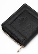Damski portfel skórzany z ozdobnym brzegiem mały, czarny, 14-1-937-0, Zdjęcie 4
